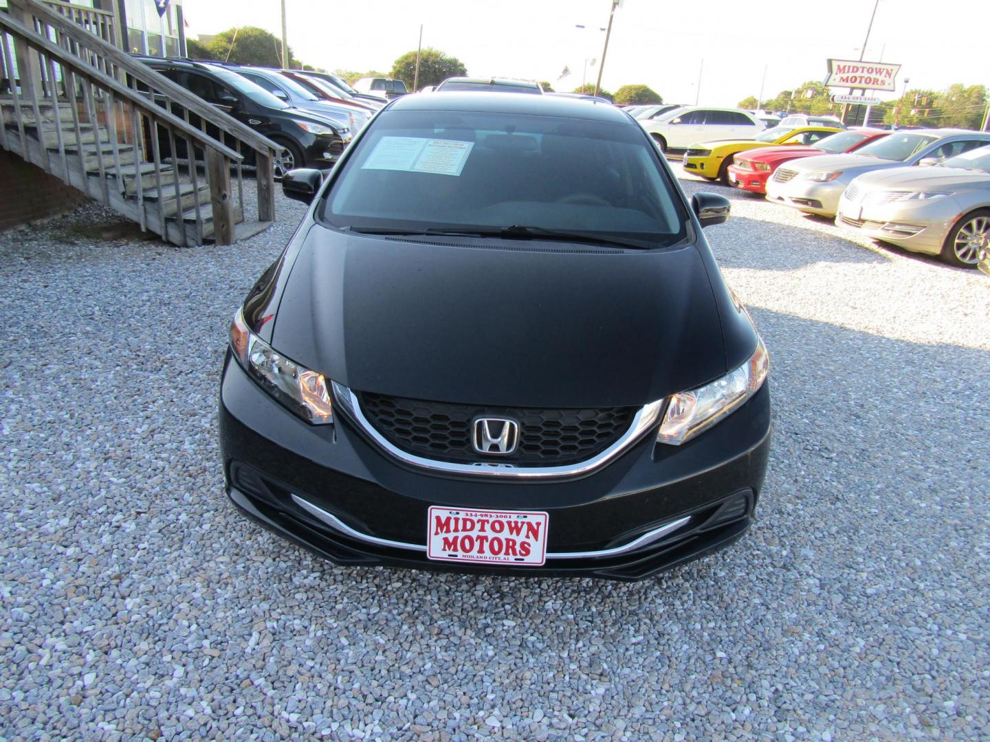 2015 Black Honda Civic LX Sedan CVT (19XFB2F54FE) with an 1.8L L4 SOHC 16V engine, Automatic transmission, located at 15016 S Hwy 231, Midland City, AL, 36350, (334) 983-3001, 31.306210, -85.495277 - Photo#1