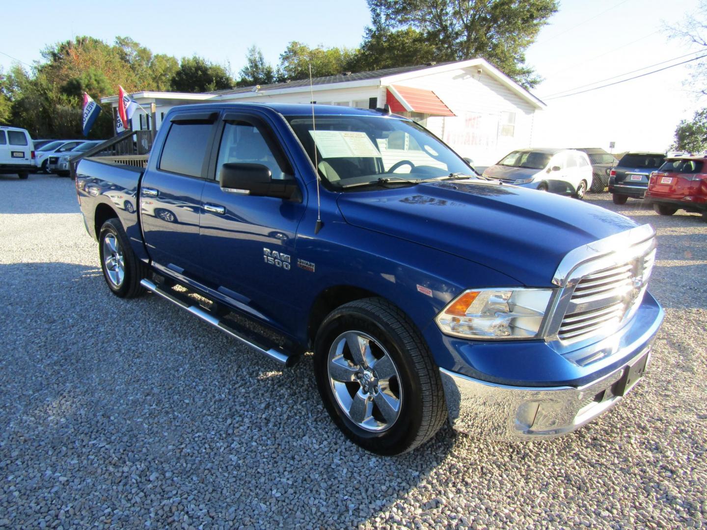 2017 Blue RAM 1500 SLT Crew Cab SWB 2WD (3C6RR6LT1HG) with an 5.7L V8 OHV 16V engine, Automatic transmission, located at 15016 S Hwy 231, Midland City, AL, 36350, (334) 983-3001, 31.306210, -85.495277 - Photo#0