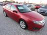 2011 Red Ford Fusion I4 SEL (3FAHP0JA9BR) with an 2.5L L4 DOHC 16V engine, Automatic transmission, located at 15016 S Hwy 231, Midland City, AL, 36350, (334) 983-3001, 31.306210, -85.495277 - Photo#0