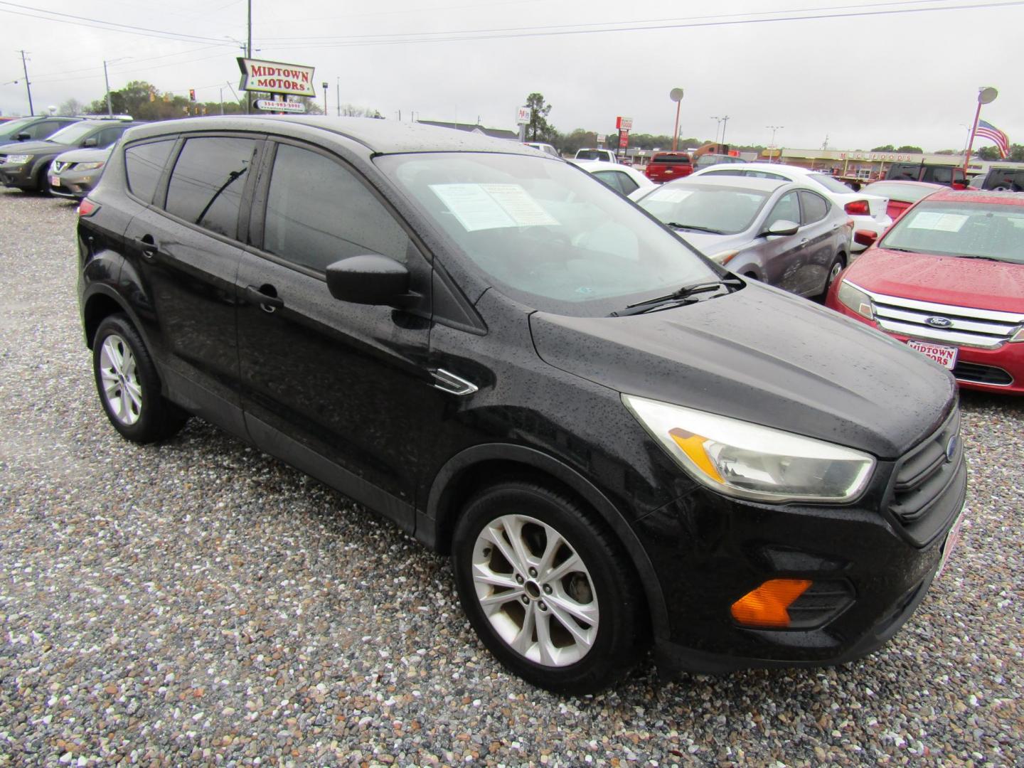 2017 Black Ford Escape S FWD (1FMCU0F75HU) with an 2.5L L4 DOHC 16V engine, Automatic transmission, located at 15016 S Hwy 231, Midland City, AL, 36350, (334) 983-3001, 31.306210, -85.495277 - Photo#0