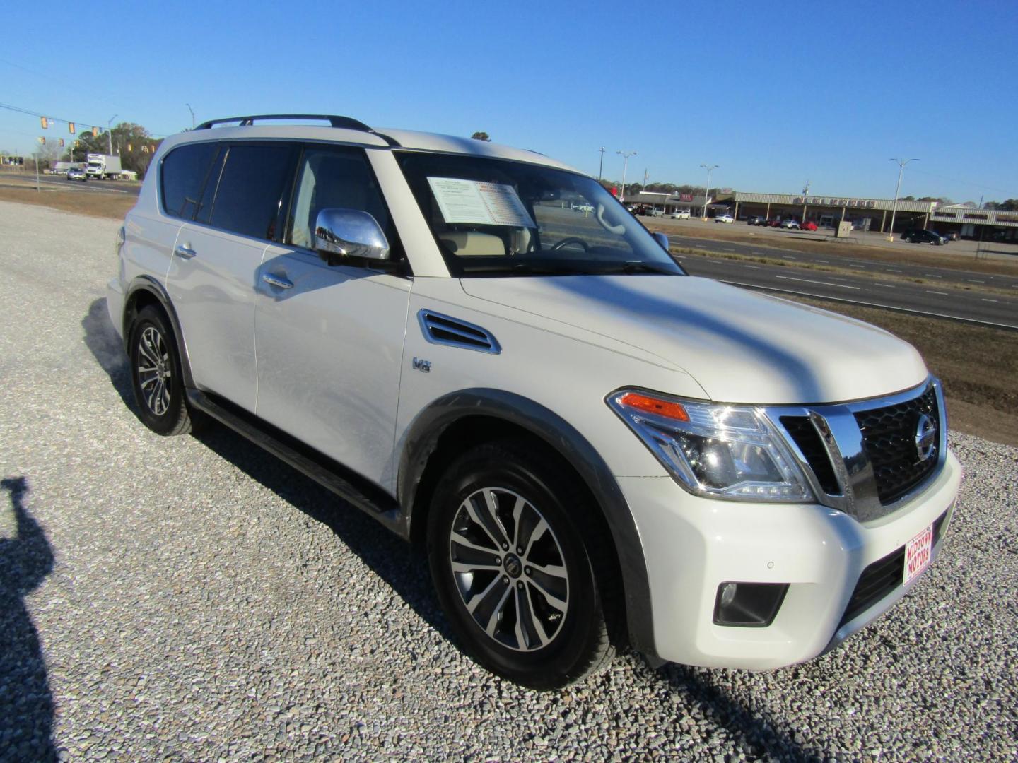 2017 White Nissan Armada SL 2WD (JN8AY2ND6H9) with an 5.6L V8 DOHC 32V engine, Automatic transmission, located at 15016 S Hwy 231, Midland City, AL, 36350, (334) 983-3001, 31.306210, -85.495277 - Photo#0