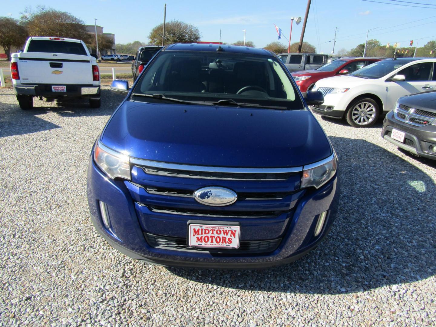 2014 Blue Ford Edge SEL FWD (2FMDK3JC3EB) with an 3.5L V6 DOHC 24V engine, Automatic transmission, located at 15016 S Hwy 231, Midland City, AL, 36350, (334) 983-3001, 31.306210, -85.495277 - Photo#1