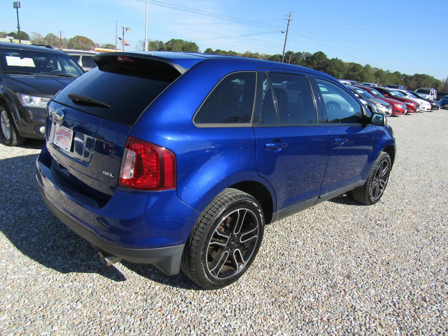 2014 Blue Ford Edge SEL FWD (2FMDK3JC3EB) with an 3.5L V6 DOHC 24V engine, Automatic transmission, located at 15016 S Hwy 231, Midland City, AL, 36350, (334) 983-3001, 31.306210, -85.495277 - Photo#5