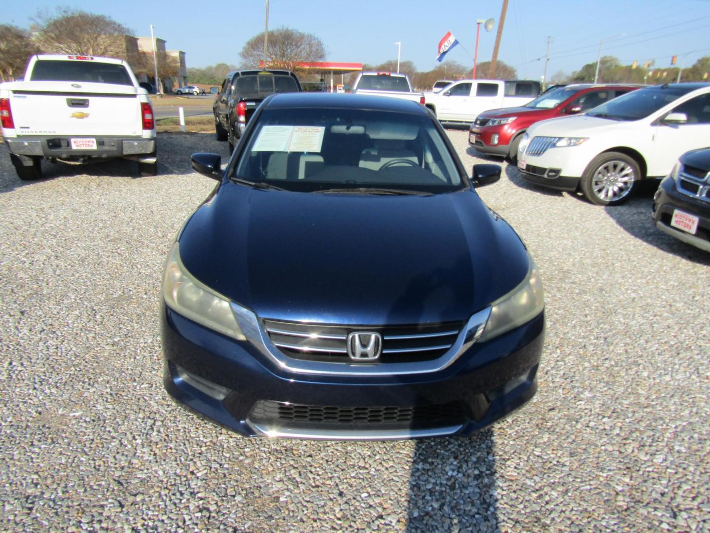2013 Blue Honda Accord LX Sedan CVT (1HGCR2F32DA) with an 2.4L L4 DOHC 16V engine, Automatic transmission, located at 15016 S Hwy 231, Midland City, AL, 36350, (334) 983-3001, 31.306210, -85.495277 - Photo#1
