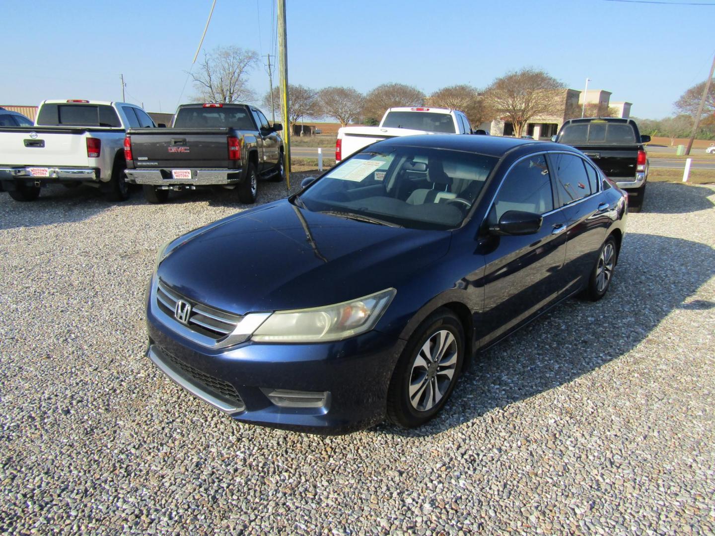 2013 Blue Honda Accord LX Sedan CVT (1HGCR2F32DA) with an 2.4L L4 DOHC 16V engine, Automatic transmission, located at 15016 S Hwy 231, Midland City, AL, 36350, (334) 983-3001, 31.306210, -85.495277 - Photo#2