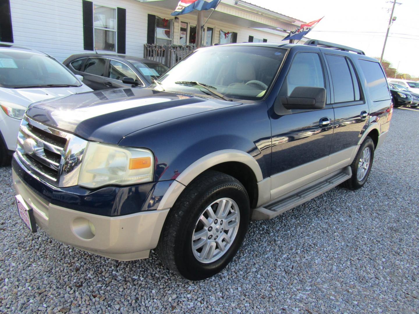 2010 Blue Ford Expedition Eddie Bauer 2WD (1FMJU1H57AE) with an 5.4L V8 SOHC 16V engine, Automatic transmission, located at 15016 S Hwy 231, Midland City, AL, 36350, (334) 983-3001, 31.306210, -85.495277 - Photo#2