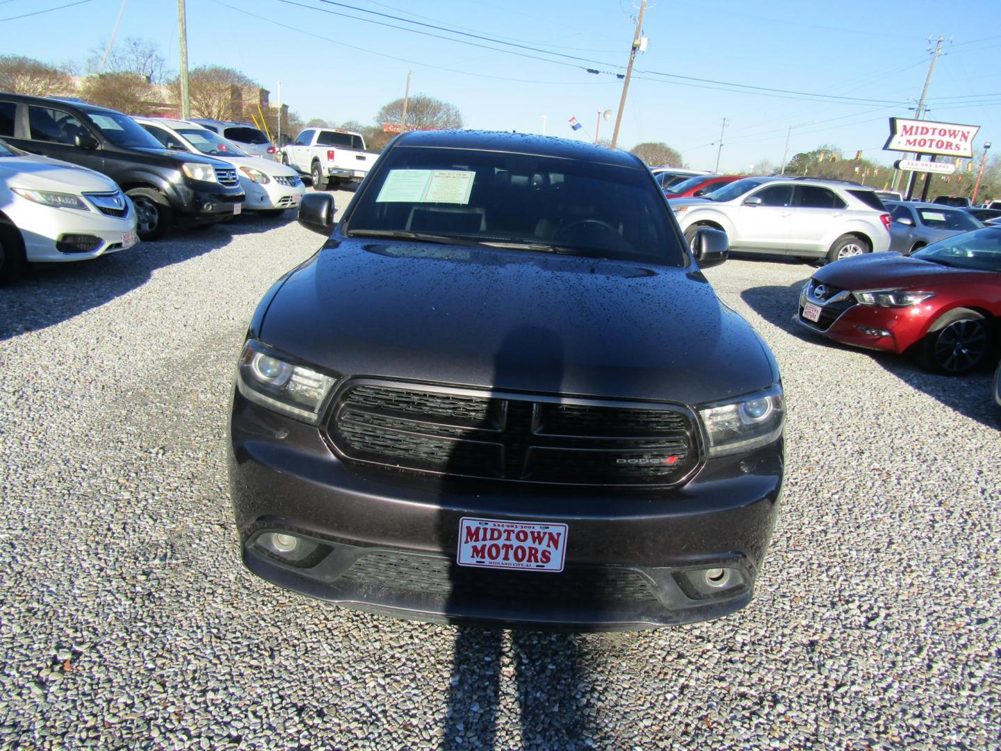 2015 Gray Dodge Durango SXT RWD (1C4RDHAG5FC) with an 3.6L V6 DOHC 24V engine, Automatic transmission, located at 15016 S Hwy 231, Midland City, AL, 36350, (334) 983-3001, 31.306210, -85.495277 - Photo#1