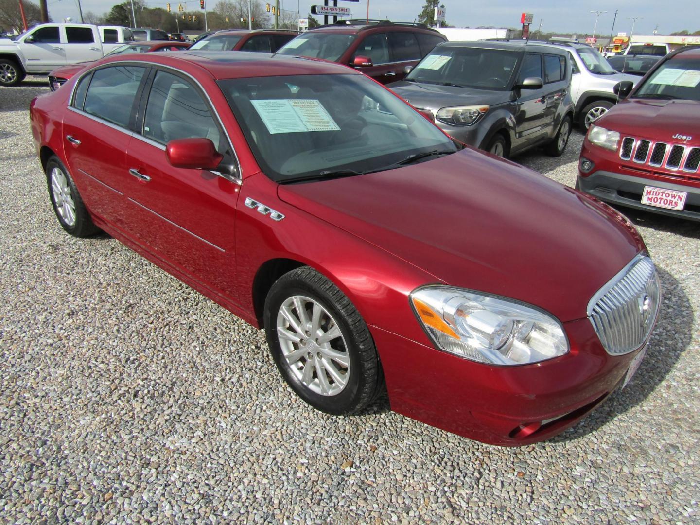 2010 Red Buick Lucerne CXL (1G4HC5EM3AU) with an 3.9L V6 OHV 12V engine, Automatic transmission, located at 15016 S Hwy 231, Midland City, AL, 36350, (334) 983-3001, 31.306210, -85.495277 - Photo#0
