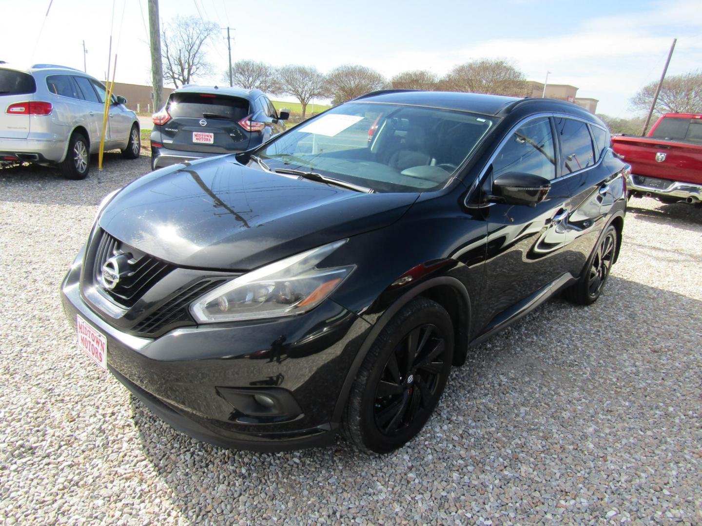 2018 Black Nissan Murano S (5N1AZ2MGXJN) with an 3.5L V6 DOHC 24V engine, Automatic transmission, located at 15016 S Hwy 231, Midland City, AL, 36350, (334) 983-3001, 31.306210, -85.495277 - Photo#1