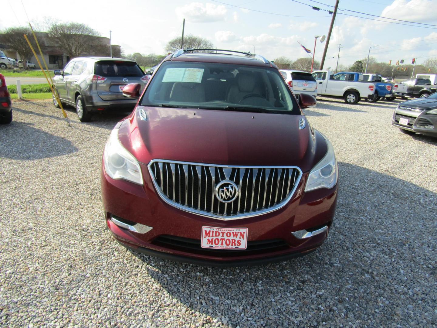 2015 Red Buick Enclave Premium FWD (5GAKRCKD9FJ) with an 3.6L V6 DOHC 24V engine, Automatic transmission, located at 15016 S Hwy 231, Midland City, AL, 36350, (334) 983-3001, 31.306210, -85.495277 - Photo#1