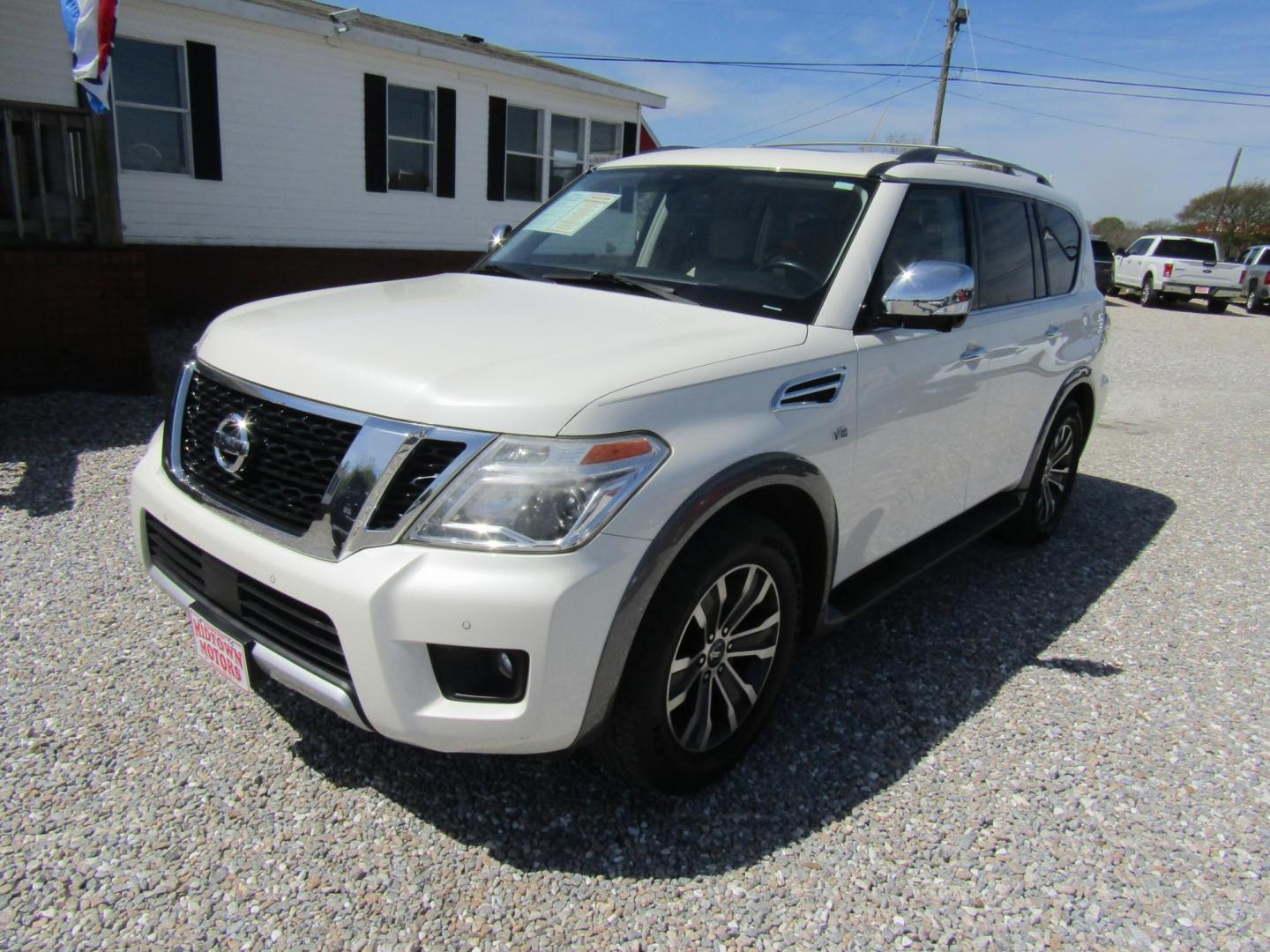 2018 White Nissan Armada Platinum 2WD (JN8AY2ND5J9) with an 5.6L V8 DOHC 32V engine, Automatic transmission, located at 15016 S Hwy 231, Midland City, AL, 36350, (334) 983-3001, 31.306210, -85.495277 - Photo#2