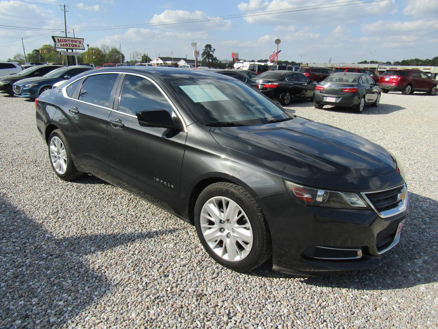 2015 Gray Chevrolet Impala LS (1G11Z5SL6FU) with an 2.5L L4 DOHC 16V engine, Automatic transmission, located at 15016 S Hwy 231, Midland City, AL, 36350, (334) 983-3001, 31.306210, -85.495277 - Photo#0