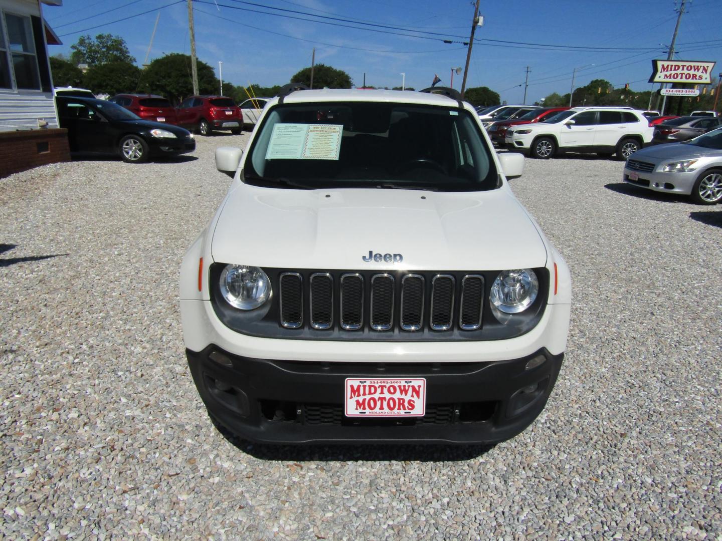 2016 White Jeep Renegade Latitude FWD (ZACCJABT7GP) with an 2.4L L4 DOHC 16V engine, Automatic transmission, located at 15016 S Hwy 231, Midland City, AL, 36350, (334) 983-3001, 31.306210, -85.495277 - Photo#0