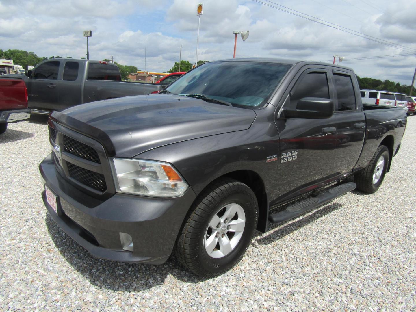2017 Gray RAM 1500 Tradesman Quad Cab 2WD (1C6RR6FT1HS) with an 5.7L V8 OHV 16V engine, Automatic transmission, located at 15016 S Hwy 231, Midland City, AL, 36350, (334) 983-3001, 31.306210, -85.495277 - Photo#2