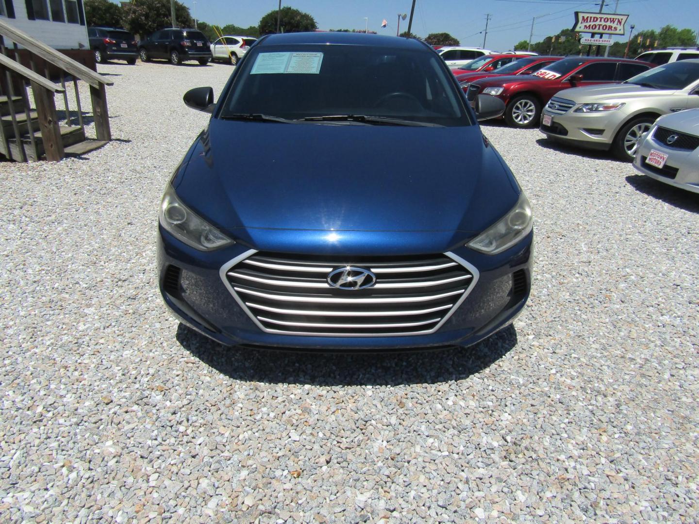 2018 Blue Hyundai Elantra Limited (5NPD84LF1JH) with an 1.8L L4 DOHC 16V engine, Automatic transmission, located at 15016 S Hwy 231, Midland City, AL, 36350, (334) 983-3001, 31.306210, -85.495277 - Photo#1