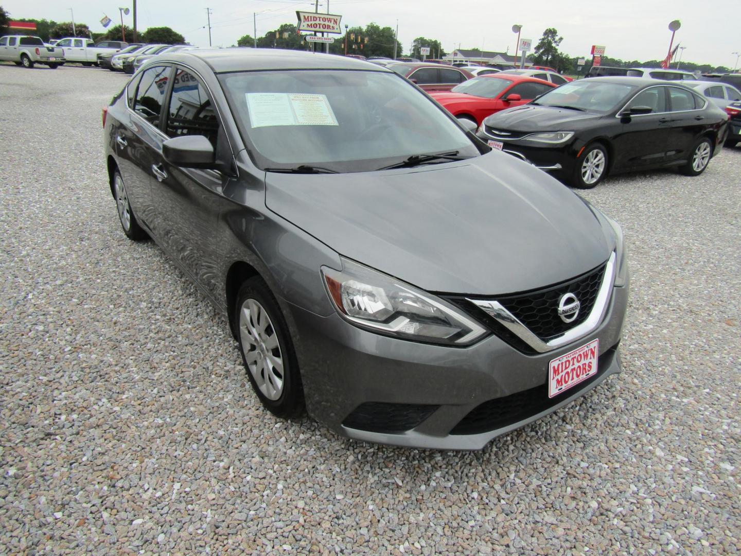 2017 Gray Nissan Sentra S 6MT (3N1AB7AP0HY) with an 1.8L L4 SFI DOHC 16V engine, Automatic transmission, located at 15016 S Hwy 231, Midland City, AL, 36350, (334) 983-3001, 31.306210, -85.495277 - Photo#0