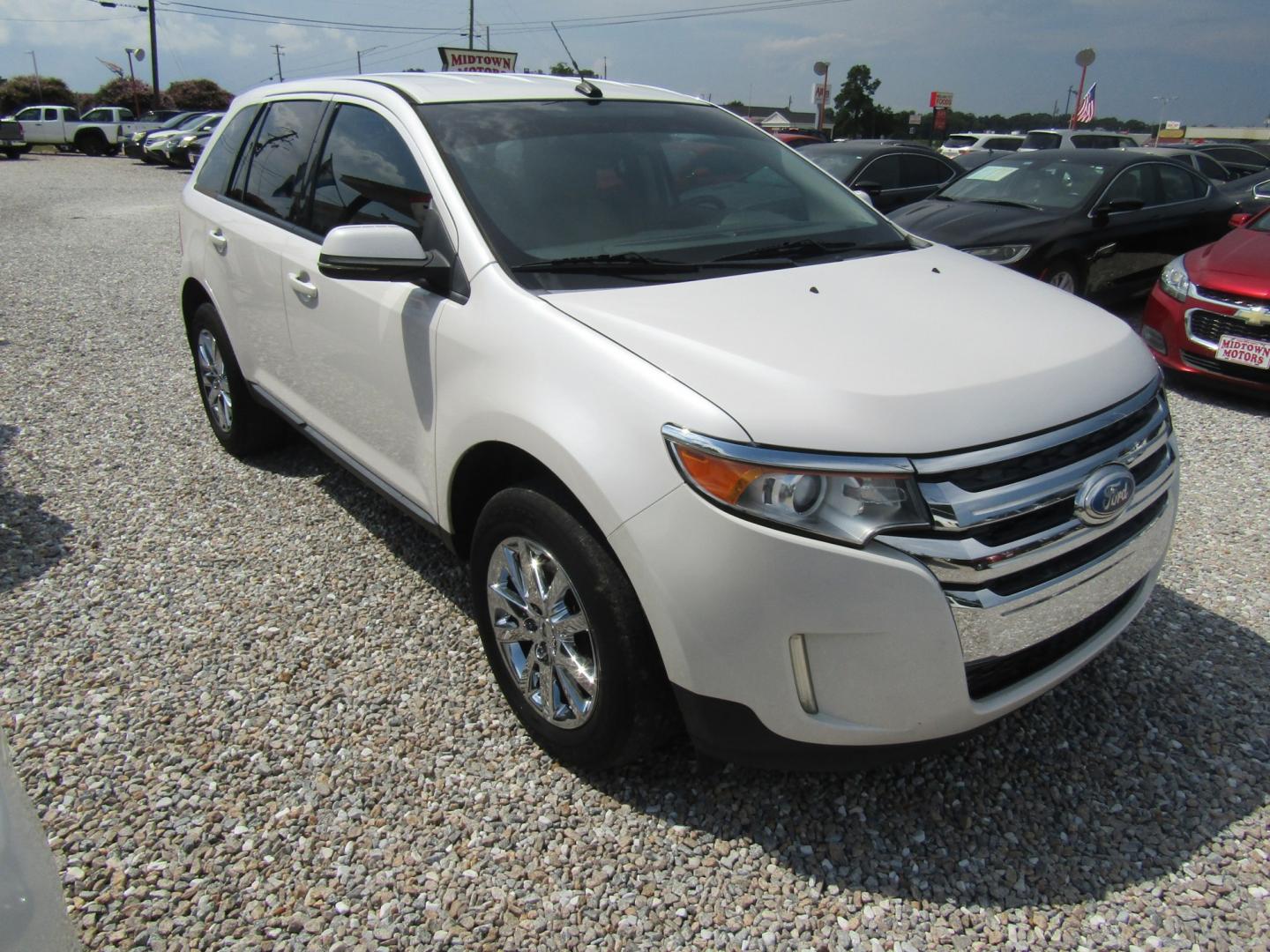2013 White Ford Edge Sport FWD (2FMDK3AK2DB) with an 3.7L V6 DOHC 24V engine, Automatic transmission, located at 15016 S Hwy 231, Midland City, AL, 36350, (334) 983-3001, 31.306210, -85.495277- Photo#0