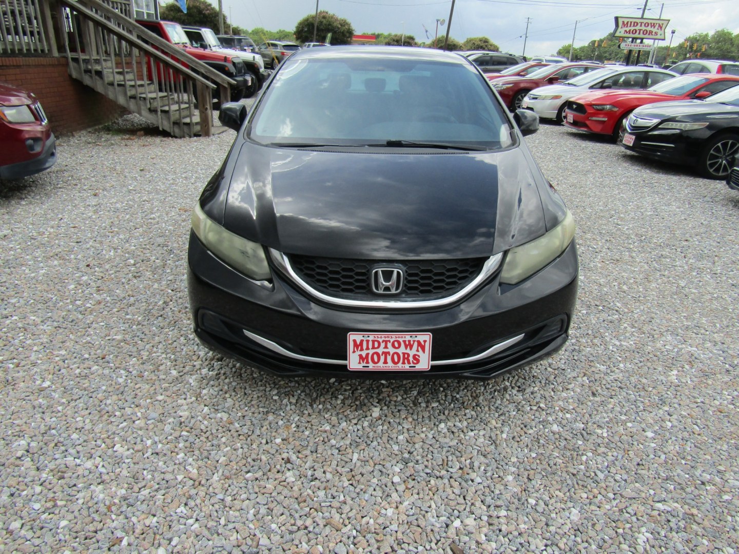 2013 Black Honda Civic LX Sedan 5-Speed AT (19XFB2F51DE) with an 1.8L L4 SOHC 16V engine, Automatic transmission, located at 15016 S Hwy 231, Midland City, AL, 36350, (334) 983-3001, 31.306210, -85.495277- Photo#1