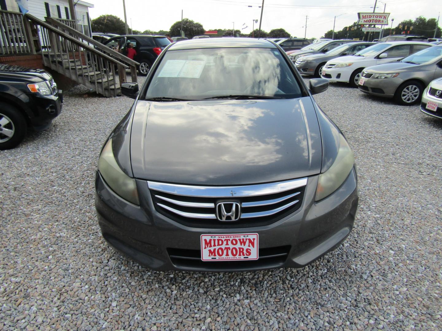 2012 Gray Honda Accord LX Sedan AT (1HGCP2F35CA) with an 2.4L L4 DOHC 16V engine, Automatic transmission, located at 15016 S Hwy 231, Midland City, AL, 36350, (334) 983-3001, 31.306210, -85.495277- Photo#1