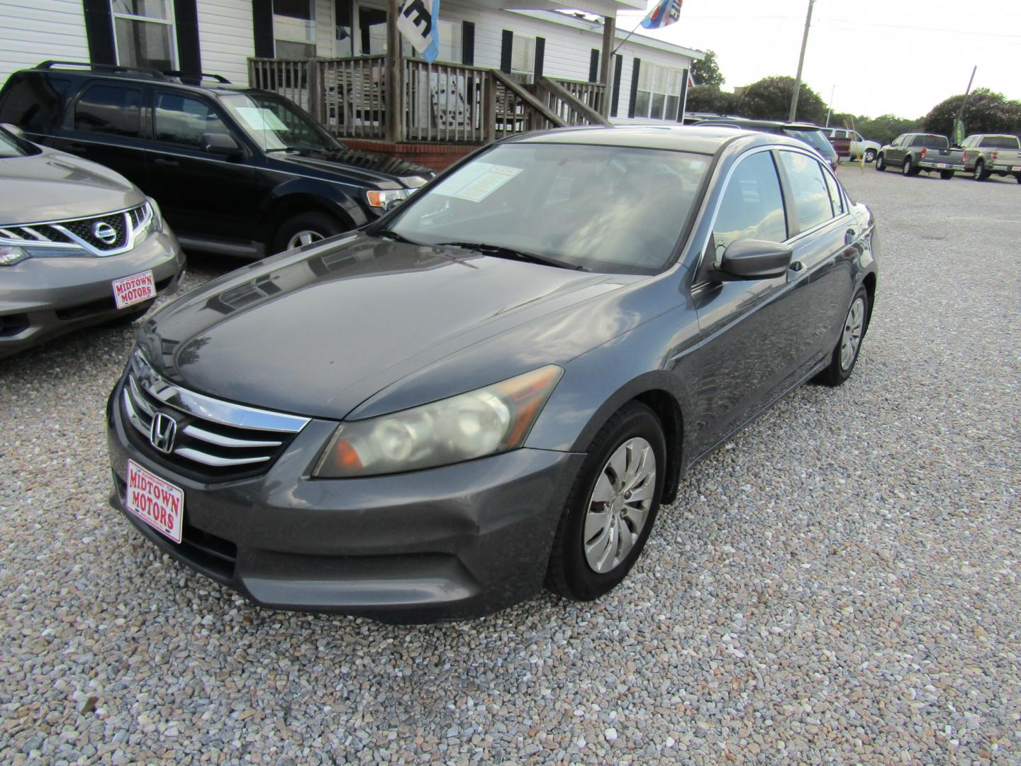 2012 Gray Honda Accord LX Sedan AT (1HGCP2F35CA) with an 2.4L L4 DOHC 16V engine, Automatic transmission, located at 15016 S Hwy 231, Midland City, AL, 36350, (334) 983-3001, 31.306210, -85.495277- Photo#2