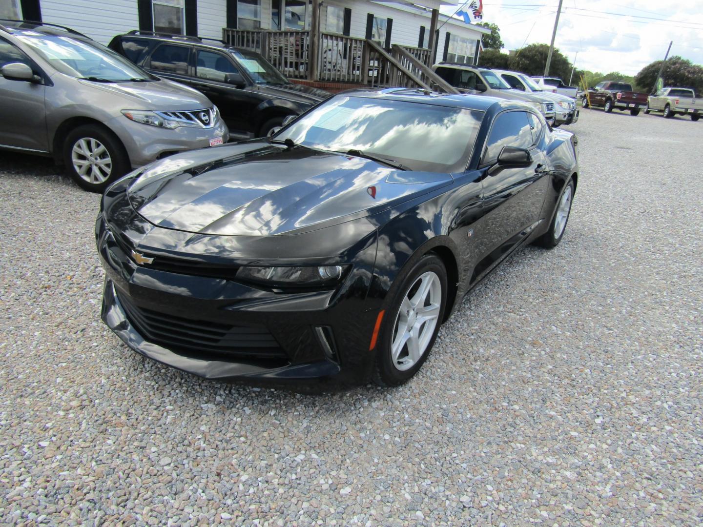 2018 Black Chevrolet Camaro 1LT Coupe (1G1FB1RSXJ0) with an 3.6L V6 DOHC 24V engine, Automatic transmission, located at 15016 S Hwy 231, Midland City, AL, 36350, (334) 983-3001, 31.306210, -85.495277- Photo#2