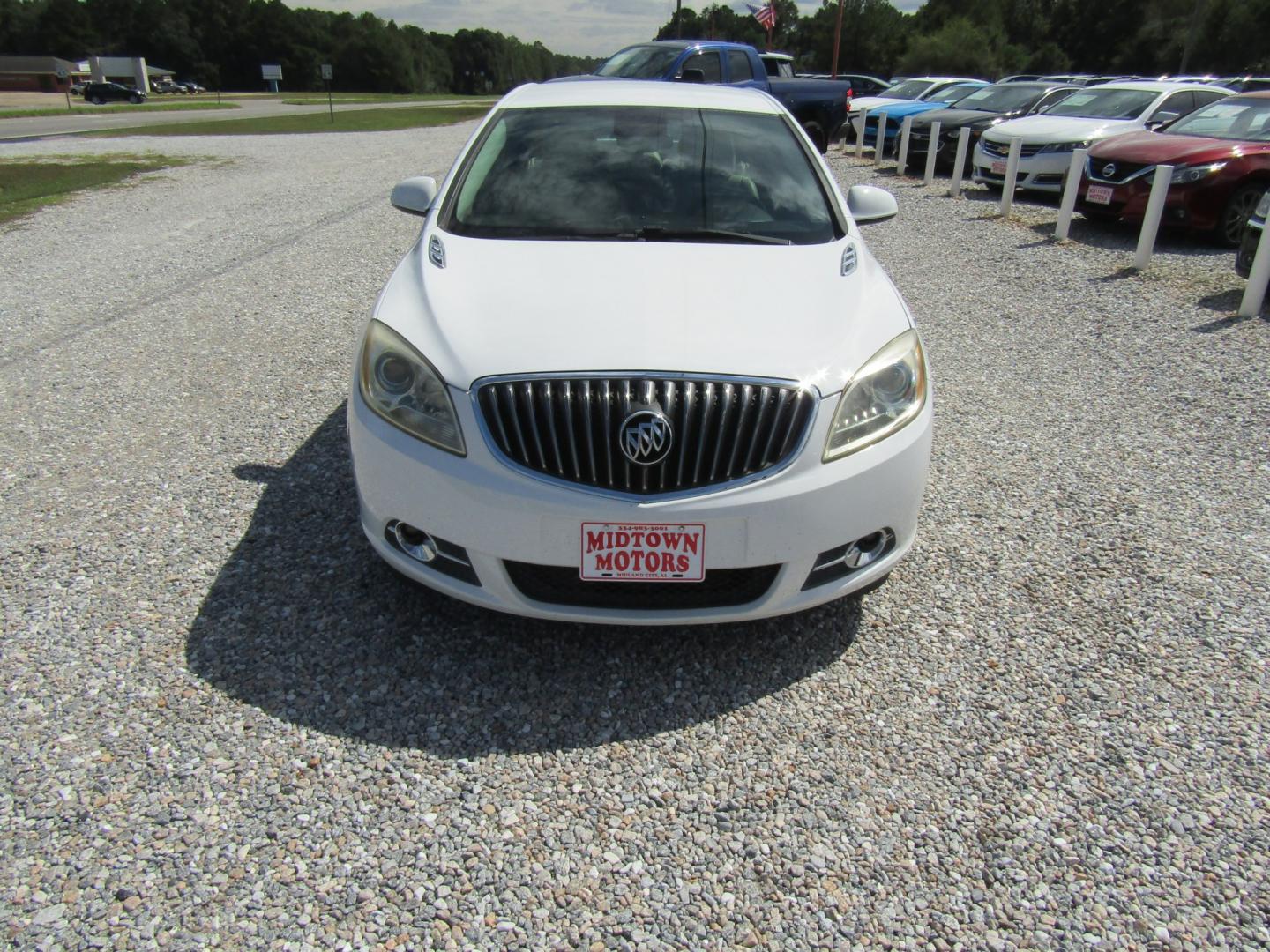 2013 White Buick Verano Base (1G4PP5SK6D4) with an 2.4L L4 DOHC 16V FFV engine, Automatic transmission, located at 15016 S Hwy 231, Midland City, AL, 36350, (334) 983-3001, 31.306210, -85.495277- Photo#1