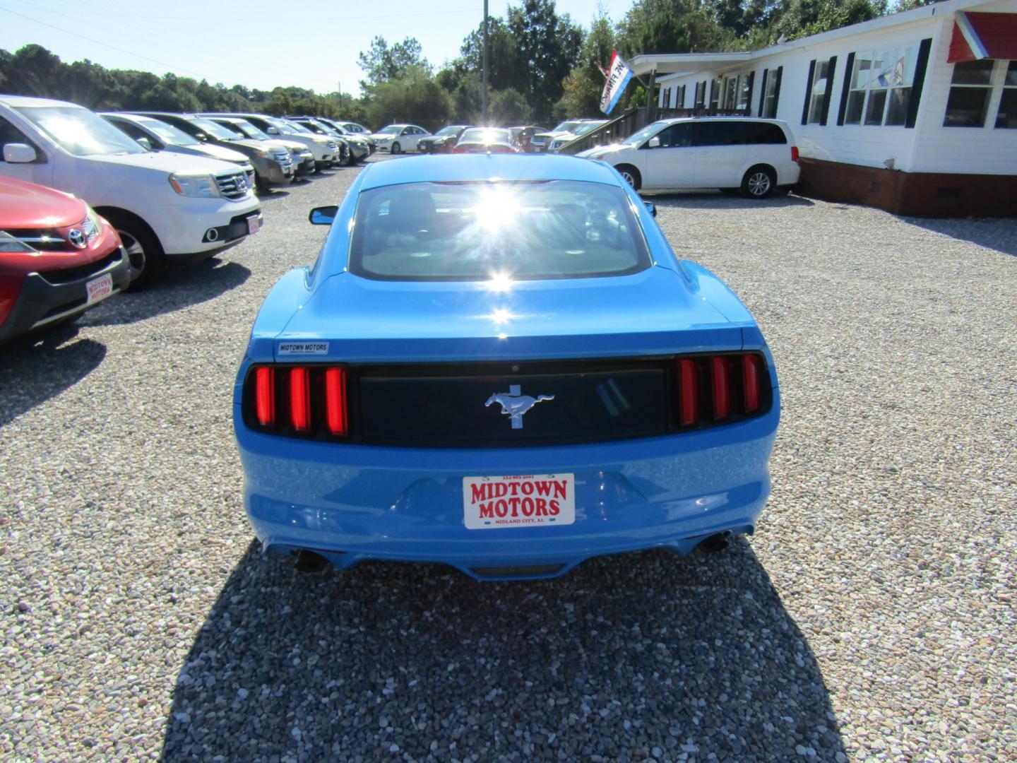 2017 Blue Ford Mustang V6 Coupe (1FA6P8AM3H5) with an 3.7L V6 DOHC 24V engine, Automatic transmission, located at 15016 S Hwy 231, Midland City, AL, 36350, (334) 983-3001, 31.306210, -85.495277- Photo#5