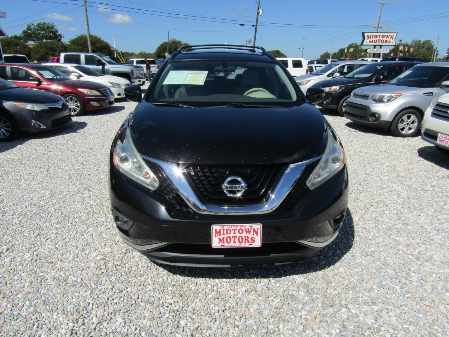 2017 Black Nissan Murano Platinum FWD (5N1AZ2MG8HN) with an 3.5L V6 DOHC 24V engine, Automatic transmission, located at 15016 S Hwy 231, Midland City, AL, 36350, (334) 983-3001, 31.306210, -85.495277- Photo#1