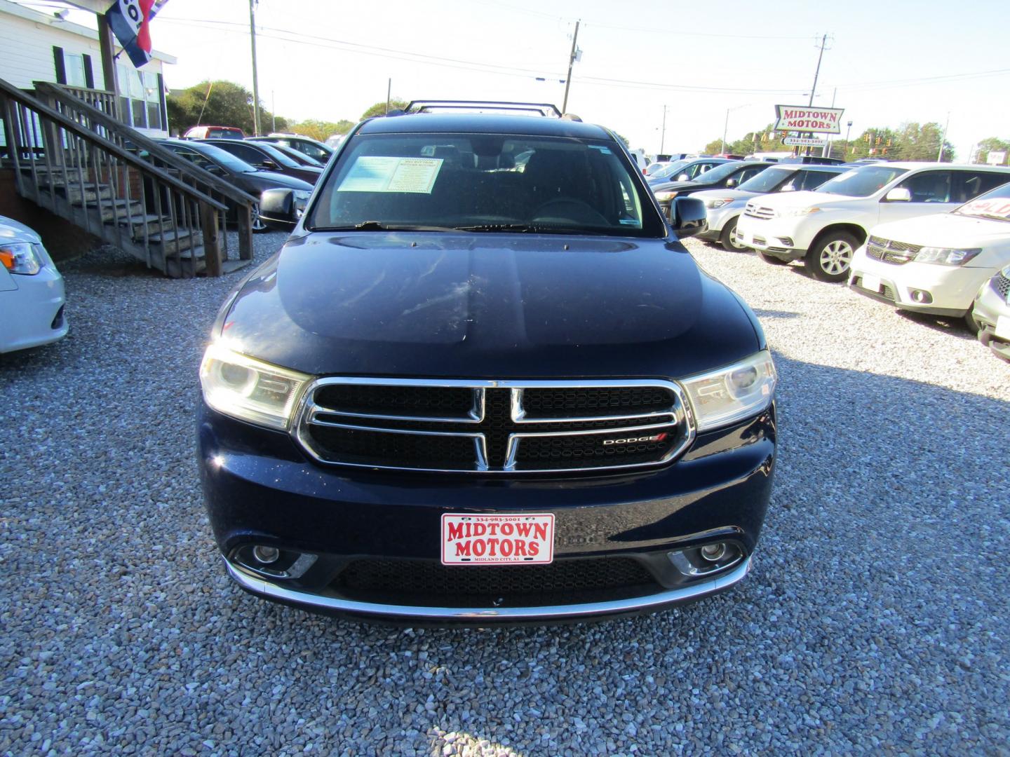 2015 Blue Dodge Durango SXT RWD (1C4RDHAG1FC) with an 3.6L V6 DOHC 24V engine, Automatic transmission, located at 15016 S Hwy 231, Midland City, AL, 36350, (334) 983-3001, 31.306210, -85.495277- Photo#1