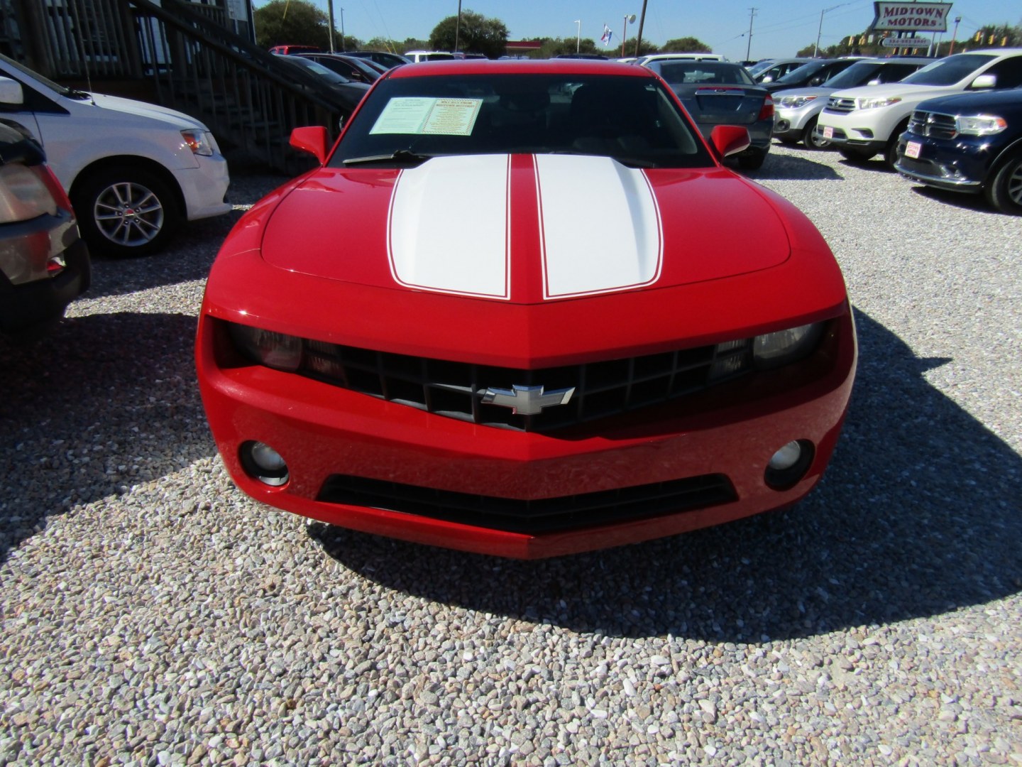 2010 Red Chevrolet Camaro LT2 Coupe (2G1FC1EV8A9) with an 3.6L V6 DOHC 24V engine, Automatic transmission, located at 15016 S Hwy 231, Midland City, AL, 36350, (334) 983-3001, 31.306210, -85.495277- Photo#1